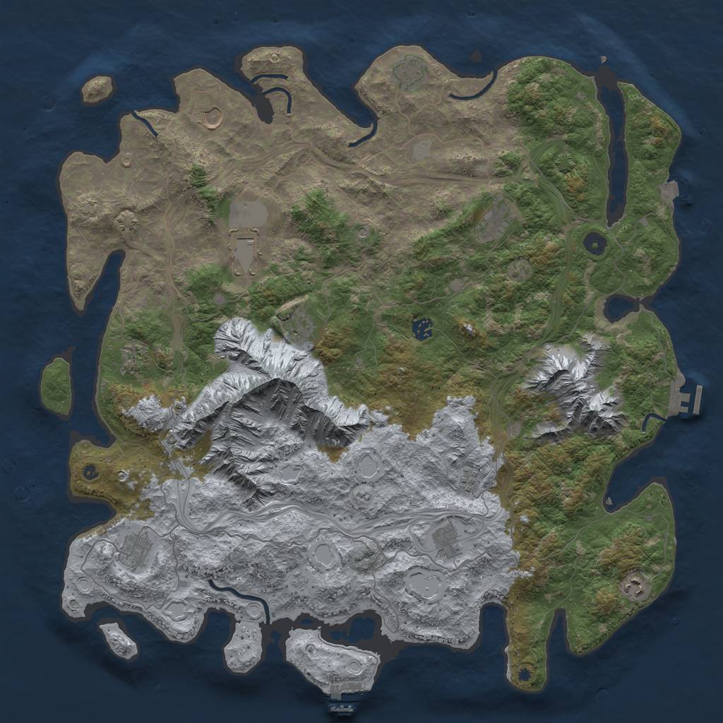 Rust Map: Procedural Map, Size: 5000, Seed: 169614454, 19 Monuments