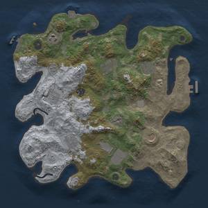 Thumbnail Rust Map: Procedural Map, Size: 3500, Seed: 630189942, 17 Monuments