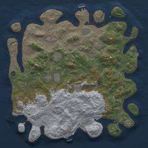 Thumbnail Rust Map: Procedural Map, Size: 4500, Seed: 994607480, 19 Monuments