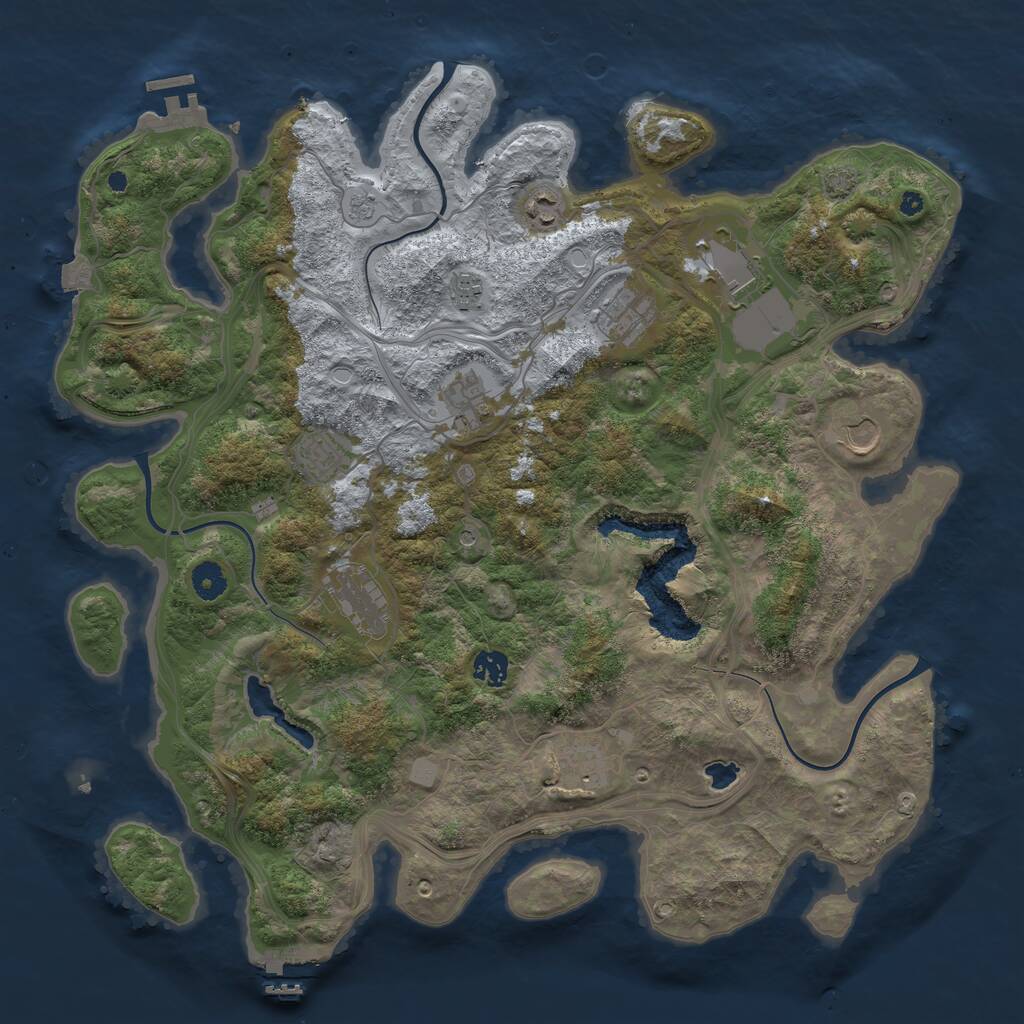 Rust Map: Procedural Map, Size: 4250, Seed: 1966022760, 16 Monuments