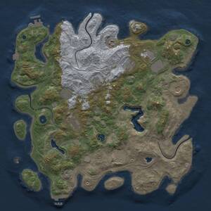 Thumbnail Rust Map: Procedural Map, Size: 4250, Seed: 1966022760, 16 Monuments