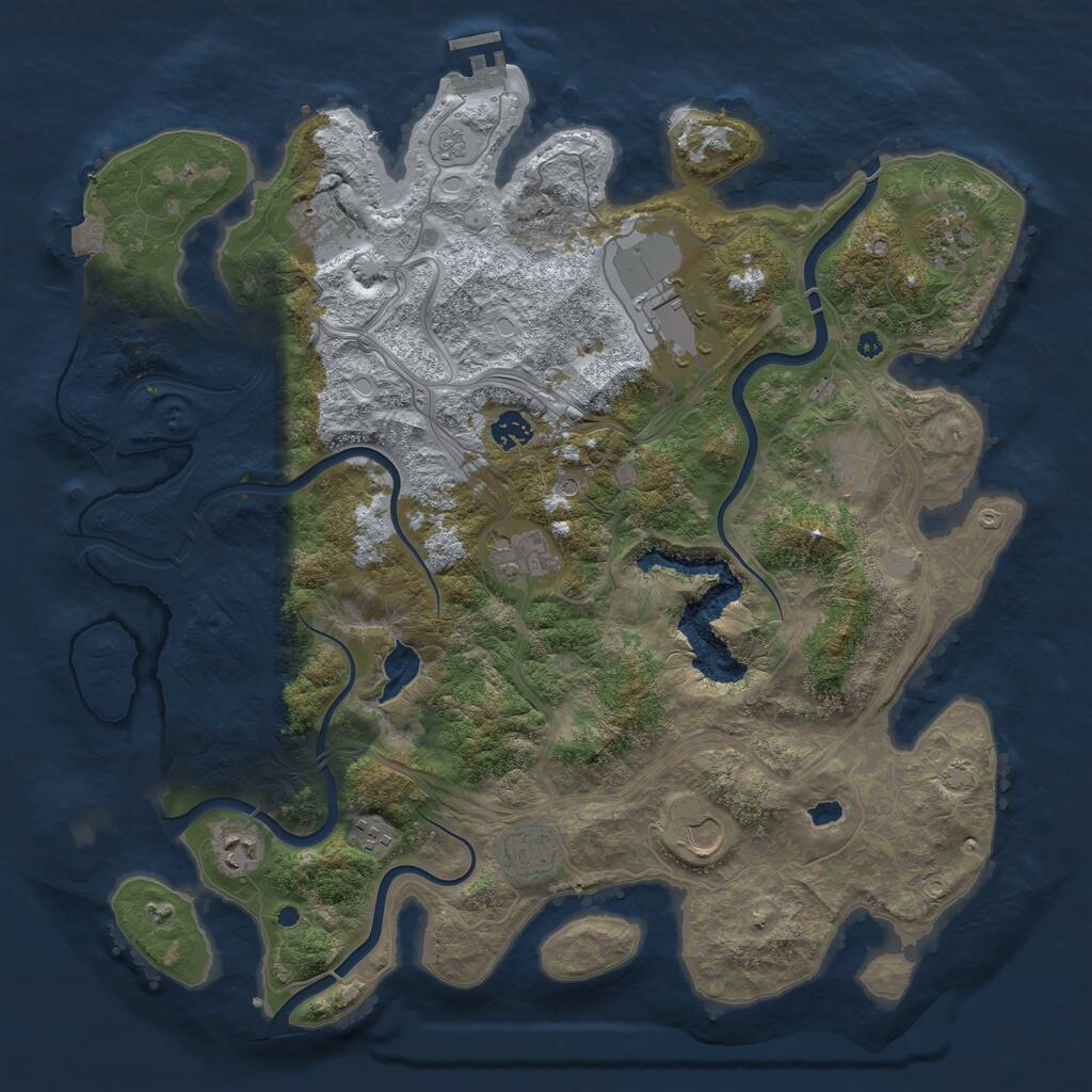 Rust Map: Procedural Map, Size: 4250, Seed: 1966022760, 15 Monuments