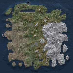 Thumbnail Rust Map: Procedural Map, Size: 4500, Seed: 848802618, 19 Monuments