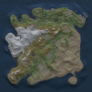 Thumbnail Rust Map: Procedural Map, Size: 3500, Seed: 2033576998, 18 Monuments