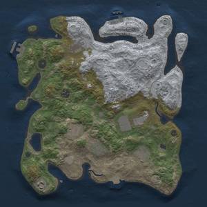 Thumbnail Rust Map: Procedural Map, Size: 3500, Seed: 456245, 17 Monuments