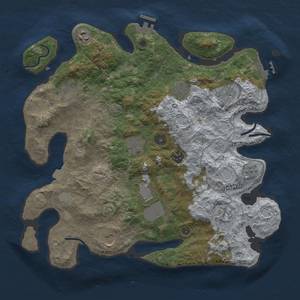 Thumbnail Rust Map: Procedural Map, Size: 3750, Seed: 1453674201, 18 Monuments