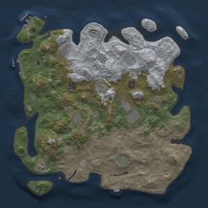 Thumbnail Rust Map: Procedural Map, Size: 4000, Seed: 2094266342, 19 Monuments