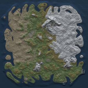 Thumbnail Rust Map: Procedural Map, Size: 6000, Seed: 7654, 19 Monuments