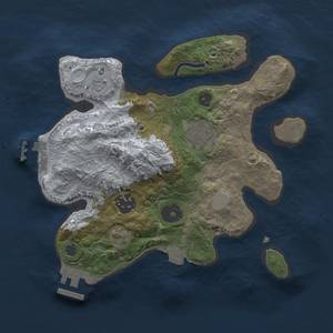 Thumbnail Rust Map: Procedural Map, Size: 2500, Seed: 909446, 8 Monuments