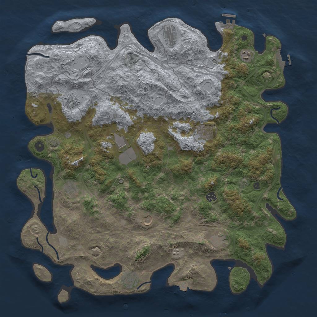 Rust Map: Procedural Map, Size: 4750, Seed: 699056467, 19 Monuments