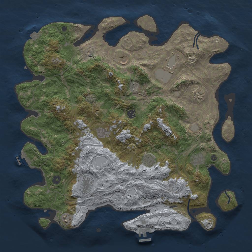 Rust Map: Procedural Map, Size: 4250, Seed: 75905, 18 Monuments