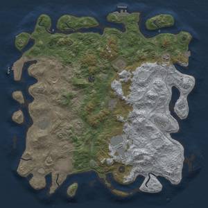 Thumbnail Rust Map: Procedural Map, Size: 4500, Seed: 1956494178, 19 Monuments