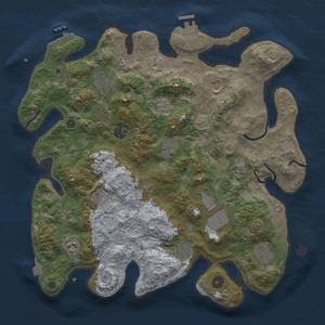 Thumbnail Rust Map: Procedural Map, Size: 4000, Seed: 1529169615, 19 Monuments