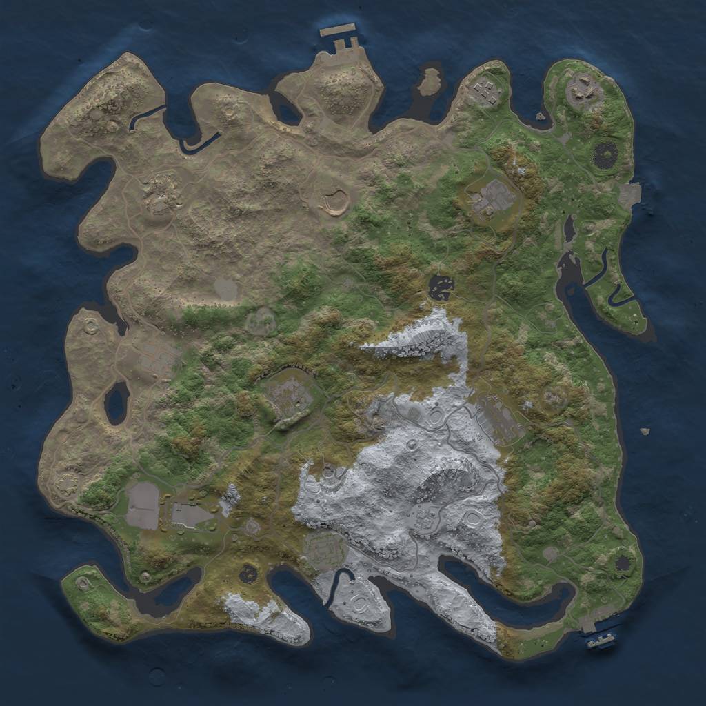 Rust Map: Procedural Map, Size: 4000, Seed: 1526021490, 19 Monuments