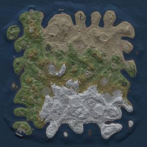 Thumbnail Rust Map: Procedural Map, Size: 4250, Seed: 1268945215, 19 Monuments