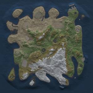 Thumbnail Rust Map: Procedural Map, Size: 3500, Seed: 630793392, 16 Monuments