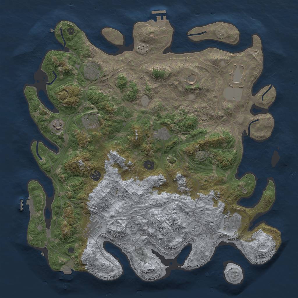 Rust Map: Procedural Map, Size: 4250, Seed: 2486, 19 Monuments