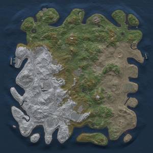 Thumbnail Rust Map: Procedural Map, Size: 4500, Seed: 55634323, 19 Monuments