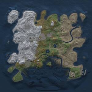Thumbnail Rust Map: Procedural Map, Size: 3500, Seed: 351076934, 14 Monuments