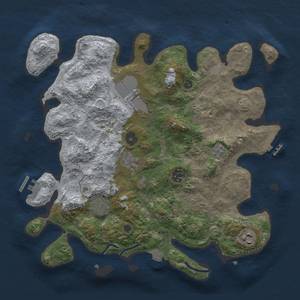 Thumbnail Rust Map: Procedural Map, Size: 3500, Seed: 351076934, 15 Monuments