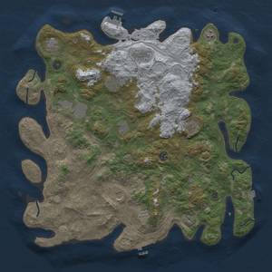 Thumbnail Rust Map: Procedural Map, Size: 4500, Seed: 578929874, 19 Monuments