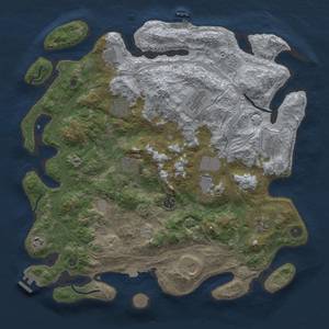 Thumbnail Rust Map: Procedural Map, Size: 4250, Seed: 1394876382, 19 Monuments