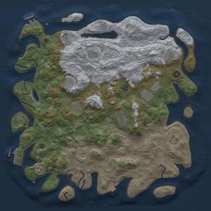 Thumbnail Rust Map: Procedural Map, Size: 4500, Seed: 1317919585, 19 Monuments