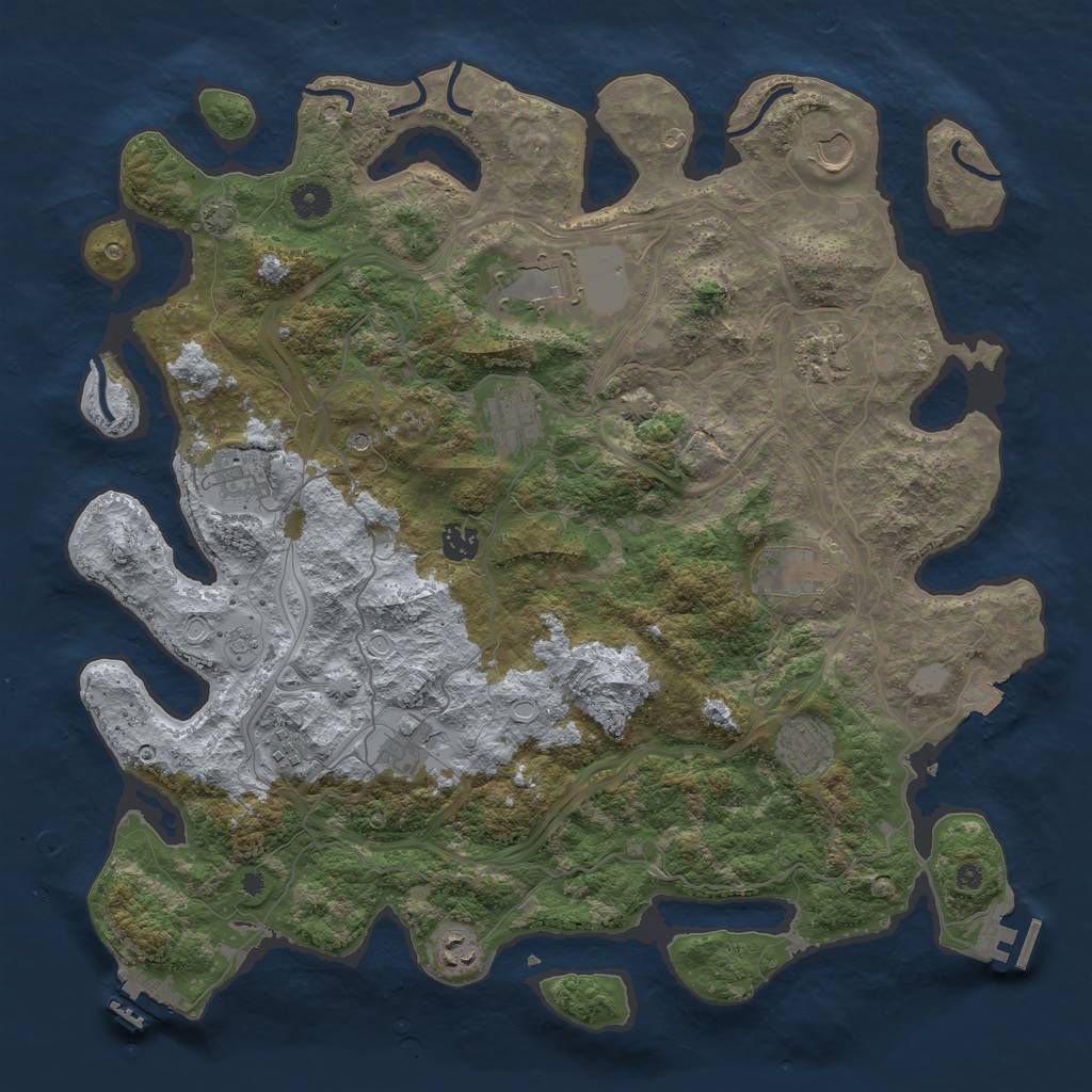 Rust Map: Procedural Map, Size: 4250, Seed: 1535186265, 19 Monuments