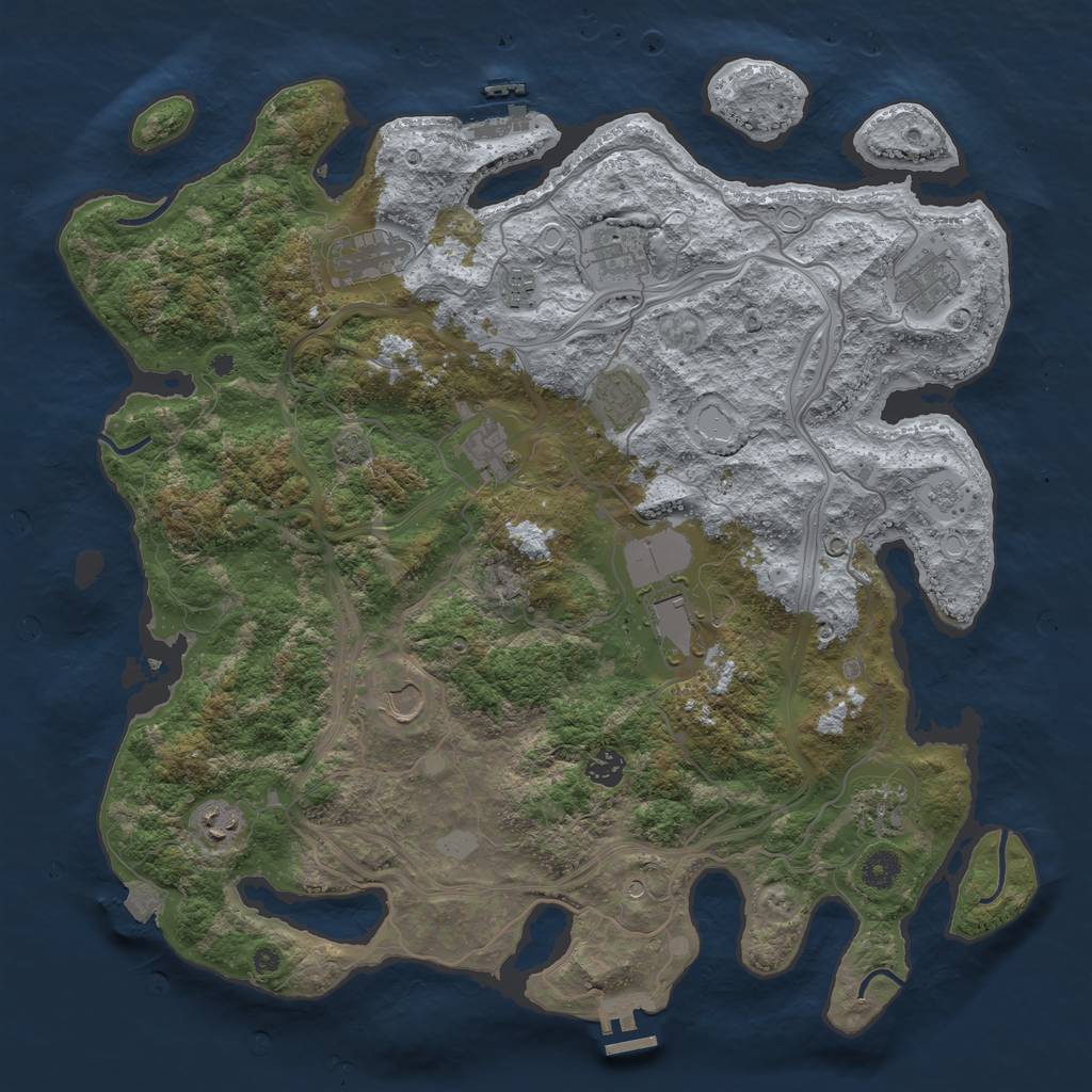 Rust Map: Procedural Map, Size: 4250, Seed: 519328, 19 Monuments