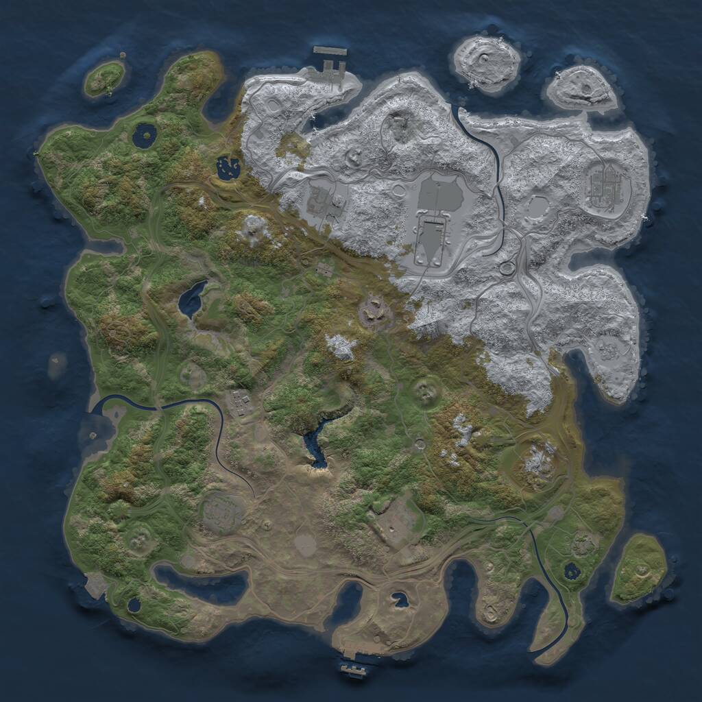 Rust Map: Procedural Map, Size: 4250, Seed: 519328, 15 Monuments
