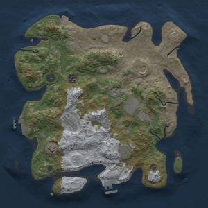 Thumbnail Rust Map: Procedural Map, Size: 3500, Seed: 198910724, 15 Monuments