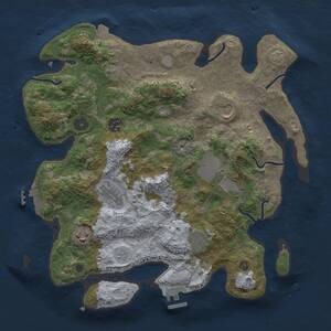 Thumbnail Rust Map: Procedural Map, Size: 3500, Seed: 198910724, 13 Monuments