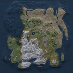 Thumbnail Rust Map: Procedural Map, Size: 3500, Seed: 198910724, 11 Monuments