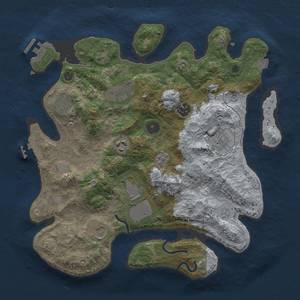 Thumbnail Rust Map: Procedural Map, Size: 3500, Seed: 843556056, 16 Monuments