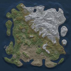 Thumbnail Rust Map: Procedural Map, Size: 4500, Seed: 521959612, 18 Monuments