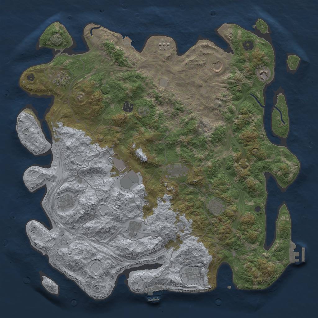 Rust Map: Procedural Map, Size: 4461, Seed: 24082, 19 Monuments