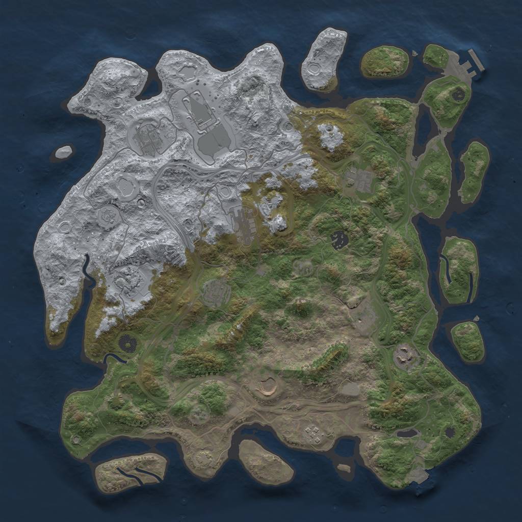 Rust Map: Procedural Map, Size: 4275, Seed: 1577303639, 18 Monuments