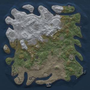 Thumbnail Rust Map: Procedural Map, Size: 4500, Seed: 42056045, 19 Monuments