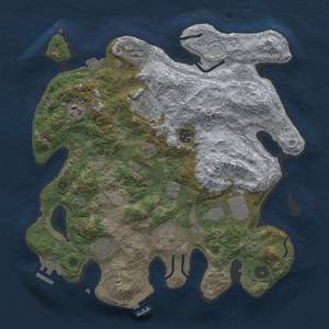 Thumbnail Rust Map: Procedural Map, Size: 3500, Seed: 1121088456, 15 Monuments