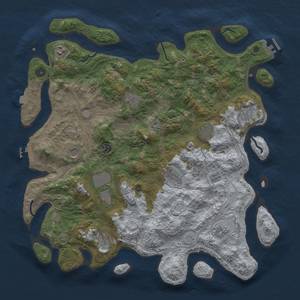 Thumbnail Rust Map: Procedural Map, Size: 4500, Seed: 1212850179, 19 Monuments