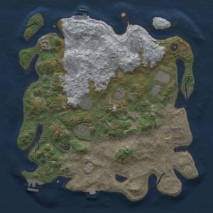 Thumbnail Rust Map: Procedural Map, Size: 4000, Seed: 1547854, 18 Monuments