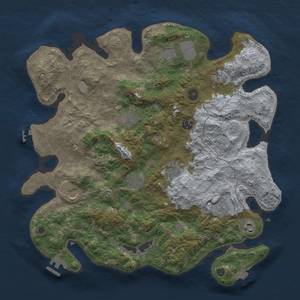 Thumbnail Rust Map: Procedural Map, Size: 4000, Seed: 2001, 18 Monuments