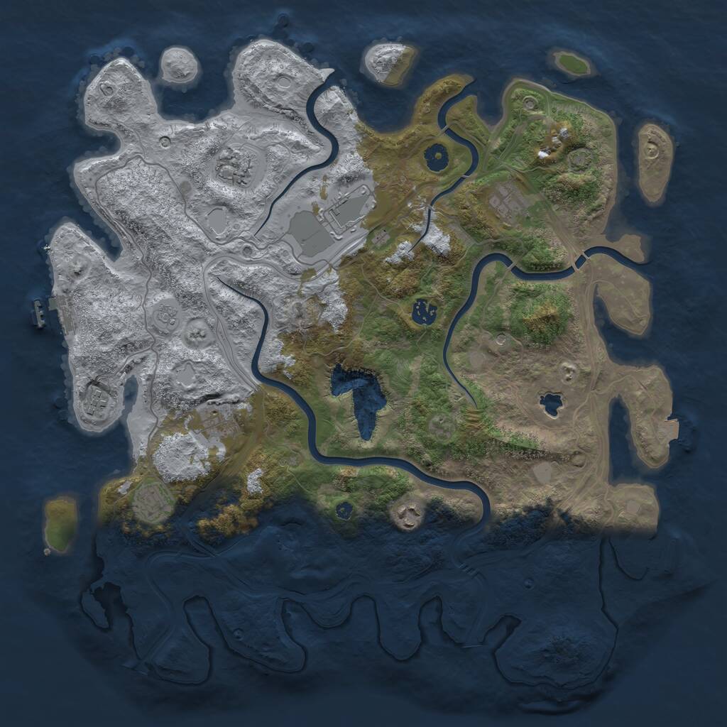 Rust Map: Procedural Map, Size: 4250, Seed: 22598617, 14 Monuments
