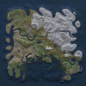 Thumbnail Rust Map: Procedural Map, Size: 4250, Seed: 316302115, 15 Monuments