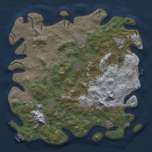 Thumbnail Rust Map: Procedural Map, Size: 5000, Seed: 2140077515, 19 Monuments