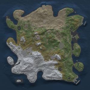 Thumbnail Rust Map: Procedural Map, Size: 3500, Seed: 1288958048, 16 Monuments