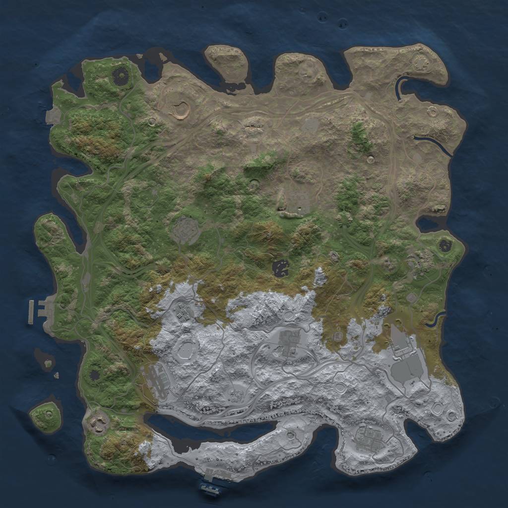 Rust Map: Procedural Map, Size: 4250, Seed: 144455973, 19 Monuments