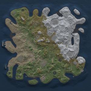 Thumbnail Rust Map: Procedural Map, Size: 4000, Seed: 635237117, 18 Monuments