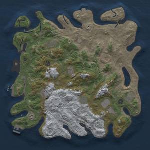 Thumbnail Rust Map: Procedural Map, Size: 4250, Seed: 993803275, 19 Monuments