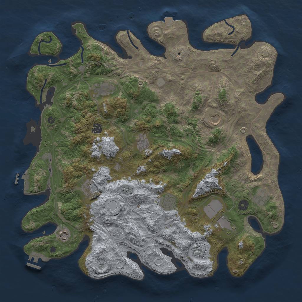 Rust Map: Procedural Map, Size: 4250, Seed: 993803275, 19 Monuments